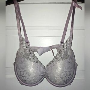 NEW Ambrielle Lace and Silver Shimmer Push up Bra